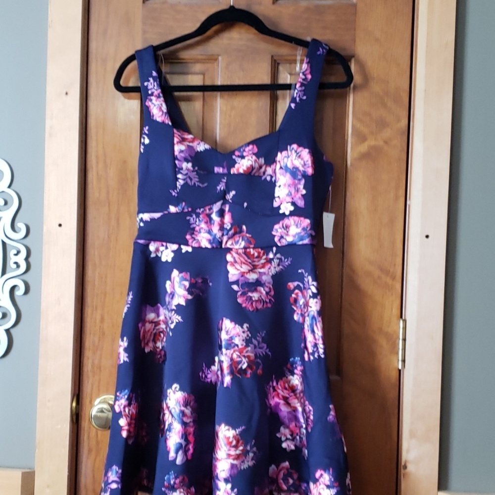 Mini dress,  formal navy floral